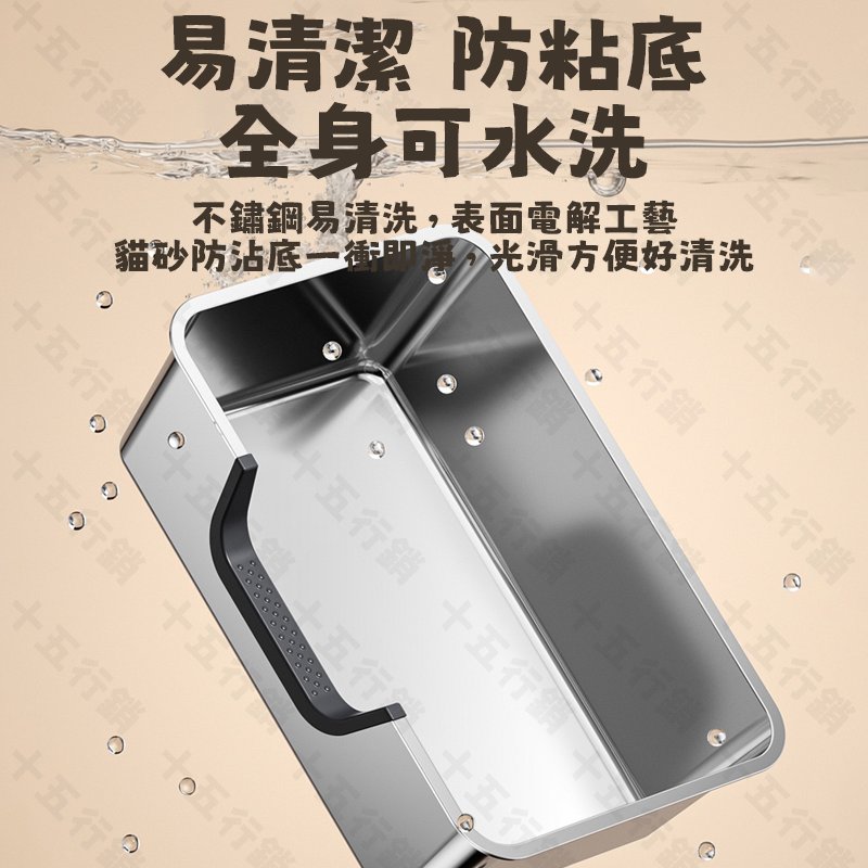 不鏽鋼開放式貓砂盆｜贈送貓砂鏟 大容量耐用設計 讓貓咪享受潔淨生活
