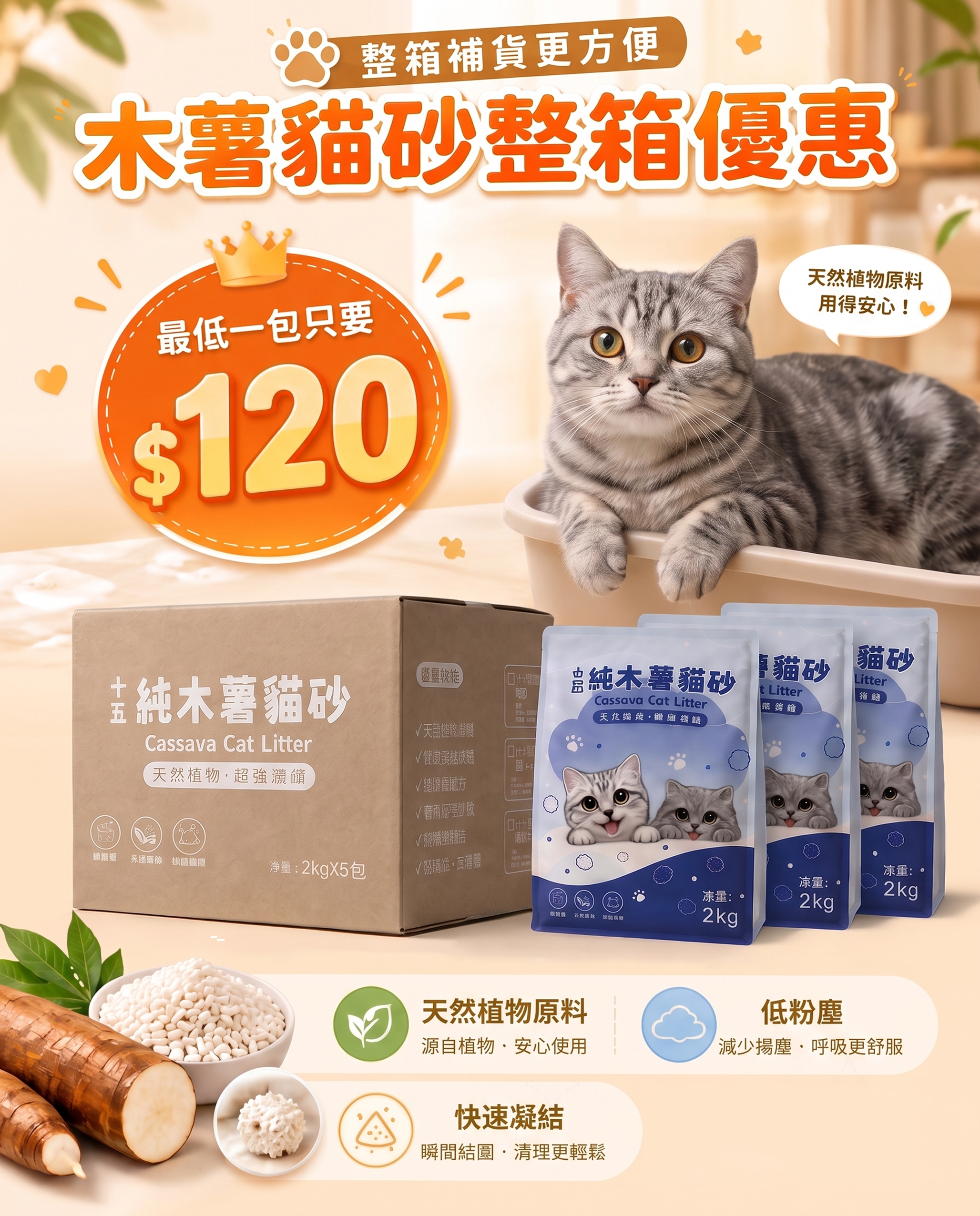 34箱貓砂